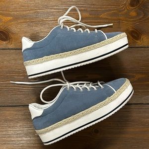 Steve Madden Women’s Blue Suede Sneakers